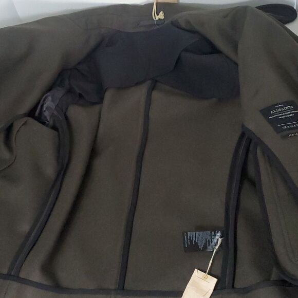 All Saints Women's Aya Wool Blend Pea Coat NWT - Picture 5 of 10